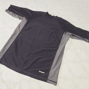 Sporti Women's Black Grey UPF 50+ Sport Fit Rash‎ Guard Size XL